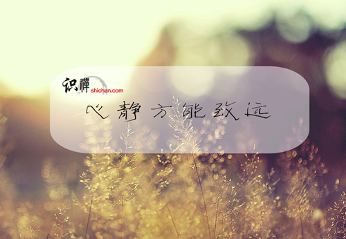 心静方能致远
